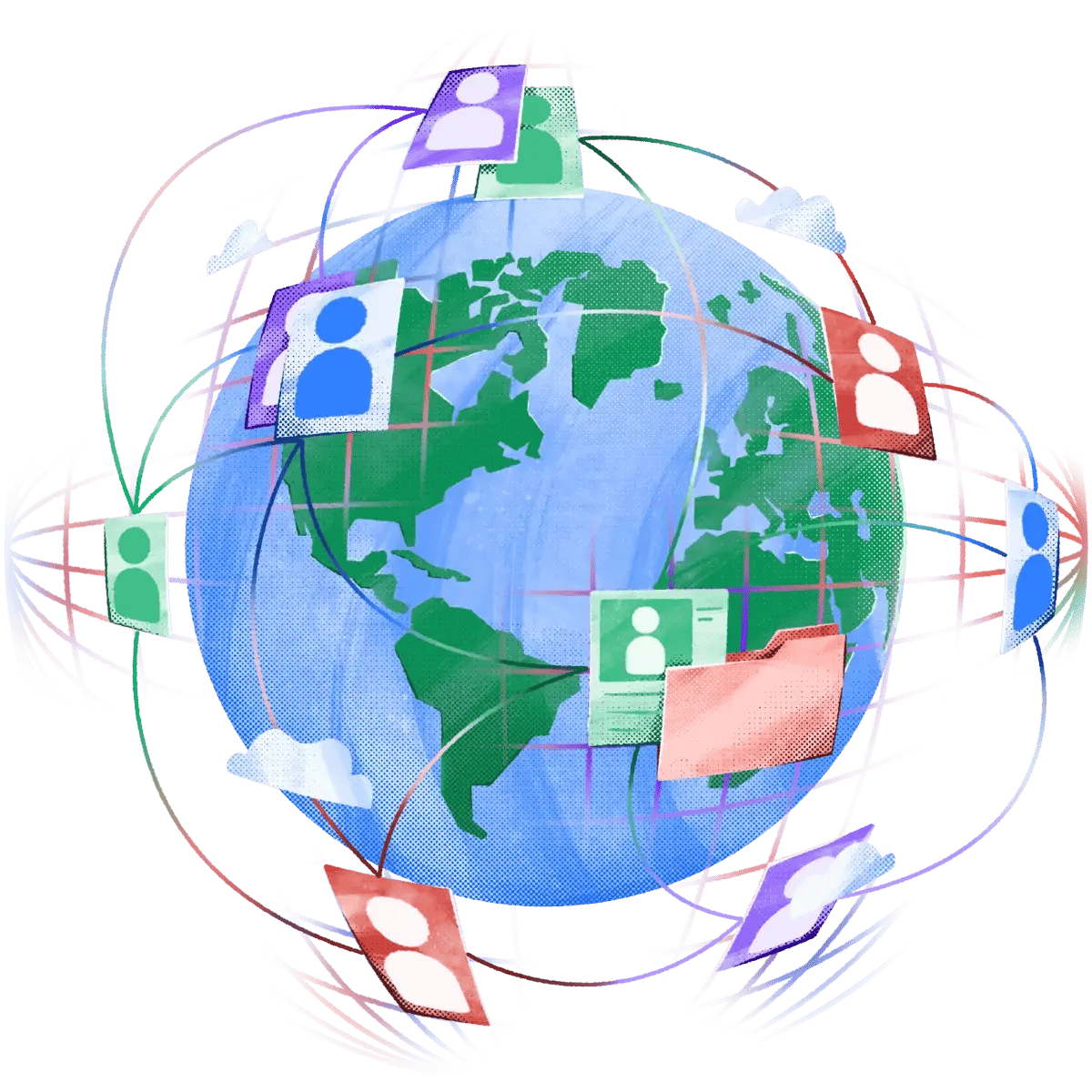 27-Planet_earth-People_icon-Wire_globe-Clouds-Connection-Profile